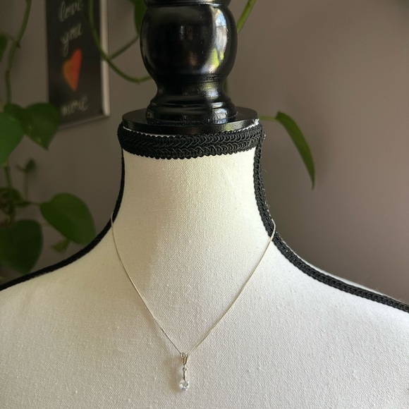 925 Elegant Silver Necklace with Pendant - Picture 1 of 5